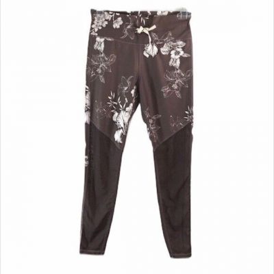Allfenix Lyla Rose 7/8 Sheer Floral Leggings Womens Small Workout Jogging Yoga